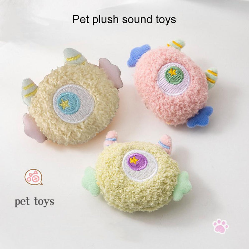 HKM-1241917 Interactive Cartoon Dog Toy with Squeaker for Chewing and Dental Health