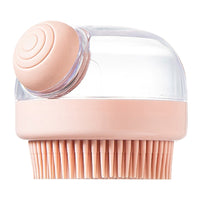 HKM-1242301 Silicone Pet Bath Brush with Liquid Dispenser for Dogs - Multiple Colors Available