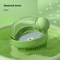 HKM-1242301 Silicone Pet Bath Brush with Liquid Dispenser for Dogs - Multiple Colors Available