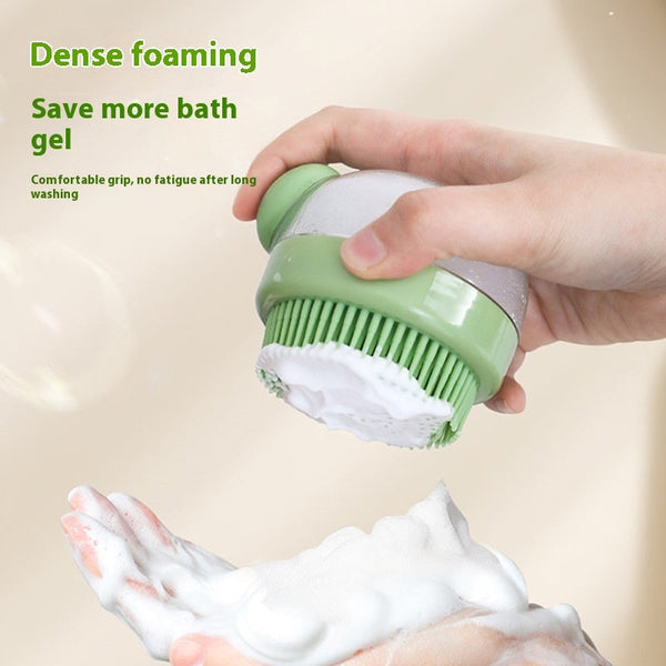 HKM-1242301 Silicone Pet Bath Brush with Liquid Dispenser for Dogs - Multiple Colors Available