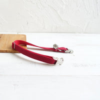 HKM-1242429 Soft Thickened Red Velvet Cat Collar - Available in S and L Sizes