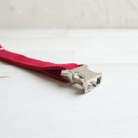 HKM-1242429 Soft Thickened Red Velvet Cat Collar - Available in S and L Sizes