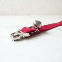 HKM-1242429 Soft Thickened Red Velvet Cat Collar - Available in S and L Sizes
