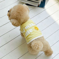 HKM-1242813 Summer Pet Vest in Vibrant Colors - Lightweight Dog Clothing in Green, Purple, Yellow (Sizes XS-XL)