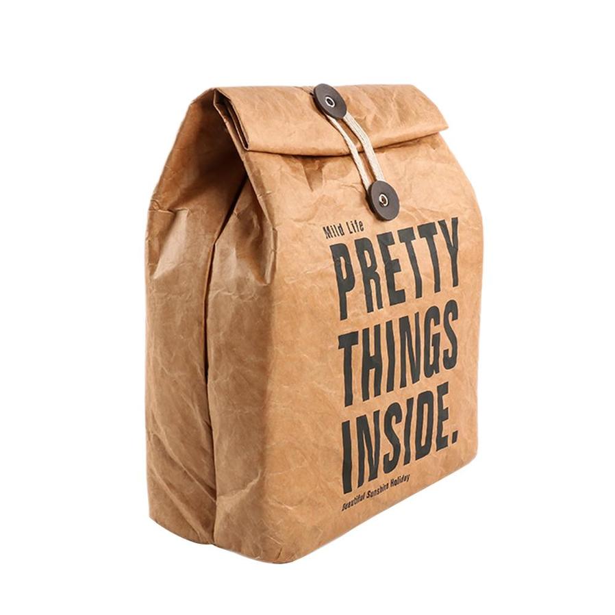 HKM-124307 Thermal Insulation Kraft Paper Picnic Bread Bags for Freshness and Durability