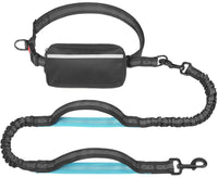HKM-1244221 Multi-functional Reflective Dog Leash with Waist Pack and Stretch Rope in Multiple Colors