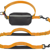 HKM-1244221 Multi-functional Reflective Dog Leash with Waist Pack and Stretch Rope in Multiple Colors