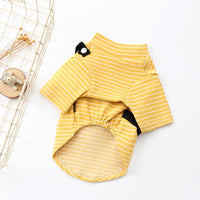 HKM-1244605 Striped Cotton T-Shirt for Dogs - Casual Two-Legged Costume Outfit