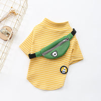 HKM-1244605 Striped Cotton T-Shirt for Dogs - Casual Two-Legged Costume Outfit