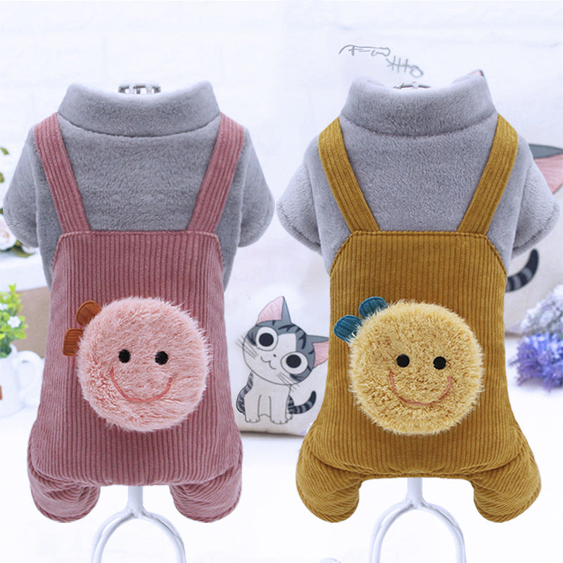HKM-1244861 Fluffy Plush Cotton Coat for Small Dogs - Bichon, Pomeranian, Chihuahua - Yellow, Pink, Blue Options