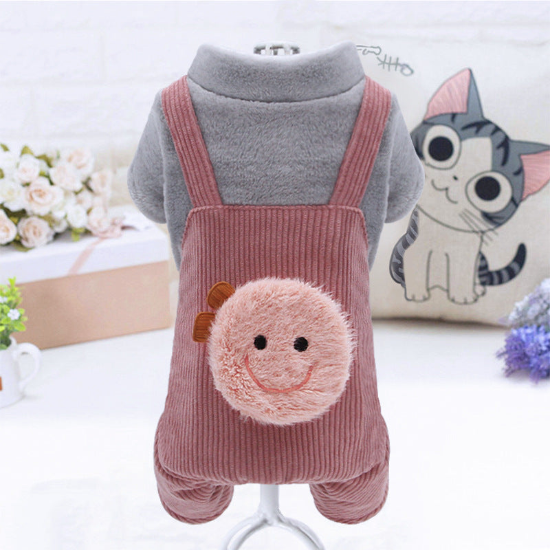 HKM-1244861 Fluffy Plush Cotton Coat for Small Dogs - Bichon, Pomeranian, Chihuahua - Yellow, Pink, Blue Options