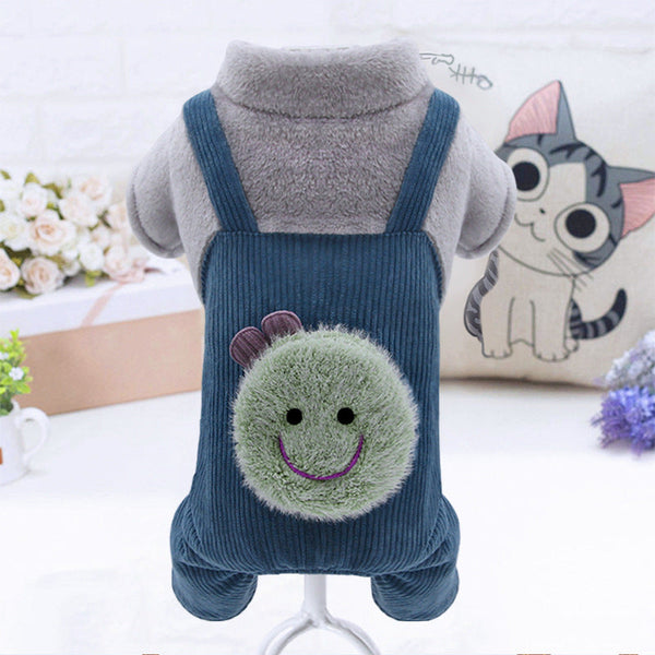 HKM-1244861 Fluffy Plush Cotton Coat for Small Dogs - Bichon, Pomeranian, Chihuahua - Yellow, Pink, Blue Options