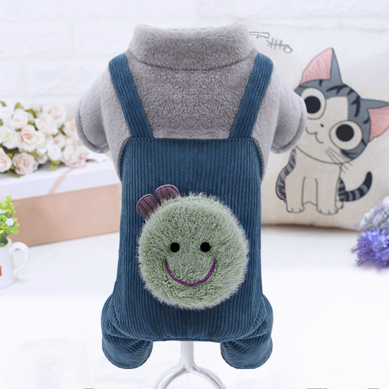 HKM-1244861 Fluffy Plush Cotton Coat for Small Dogs - Bichon, Pomeranian, Chihuahua - Yellow, Pink, Blue Options
