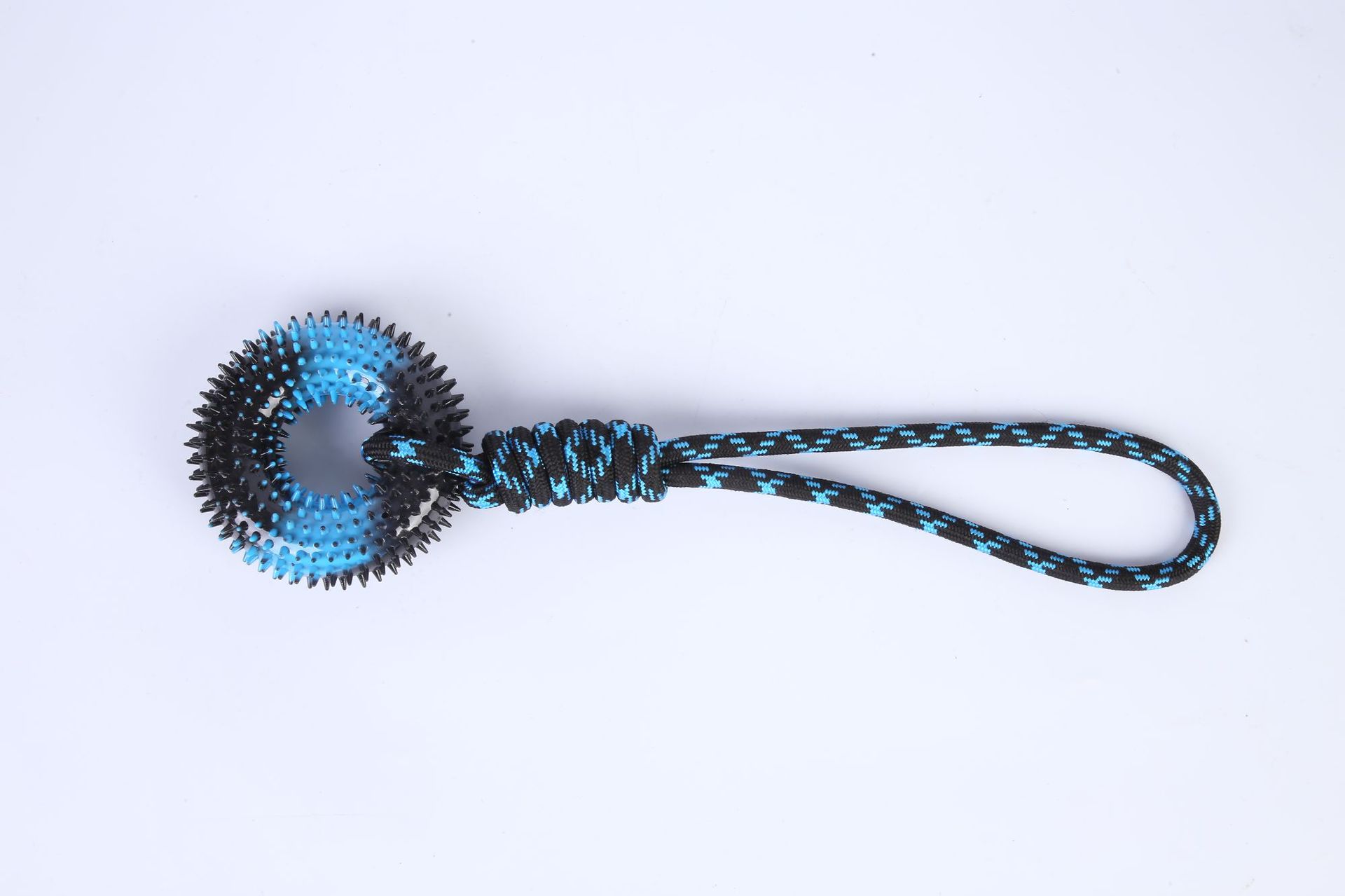 HKM-1245245 Durable TPR Chew Toy with Thorn Grinding Teeth and Colorful Knot Rope, 48*12.5cm