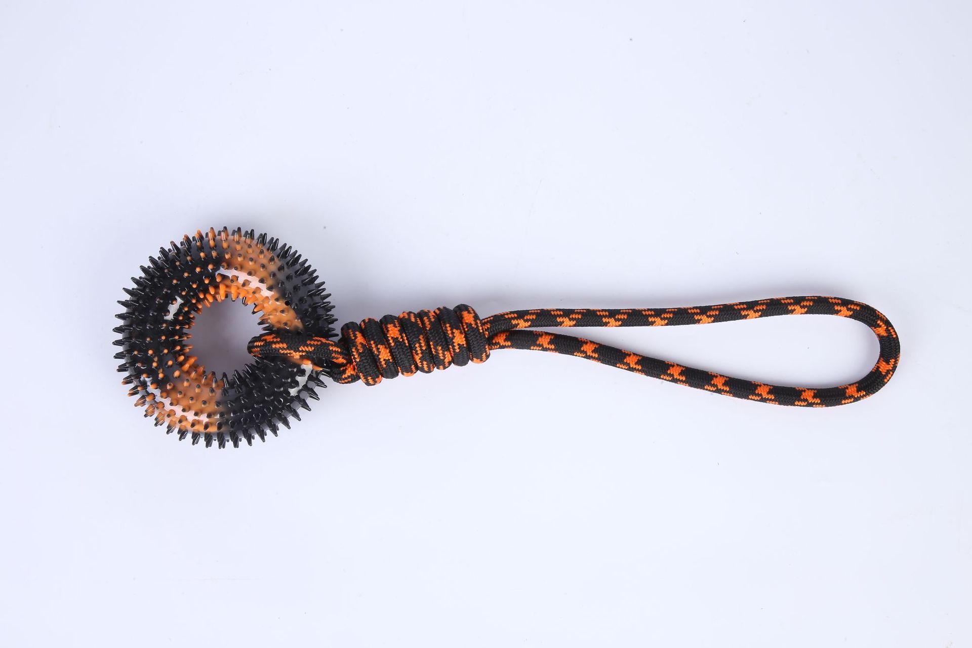 HKM-1245245 Durable TPR Chew Toy with Thorn Grinding Teeth and Colorful Knot Rope, 48*12.5cm