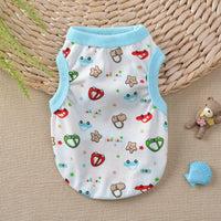 HKM-1246781 Floral Cotton Vest for Small Dogs in Multiple Fun Designs and Sizes