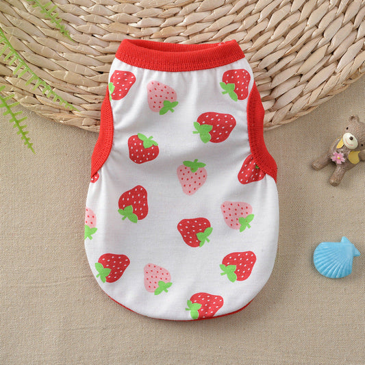 HKM-1246781 Floral Cotton Vest for Small Dogs in Multiple Fun Designs and Sizes