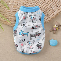 HKM-1246781 Floral Cotton Vest for Small Dogs in Multiple Fun Designs and Sizes