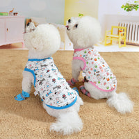 HKM-1246781 Floral Cotton Vest for Small Dogs in Multiple Fun Designs and Sizes