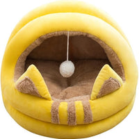 HKM-1247677 Summer Comfort Cat Nest Bed - Semi-Enclosed Cozy Hideaway for Cats