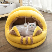 HKM-1247677 Summer Comfort Cat Nest Bed - Semi-Enclosed Cozy Hideaway for Cats