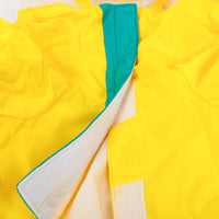 HKM-1247805 Yellow Waterproof Dinosaur Raincoat for Pets - Four-Legged Fit Available in Multiple Sizes