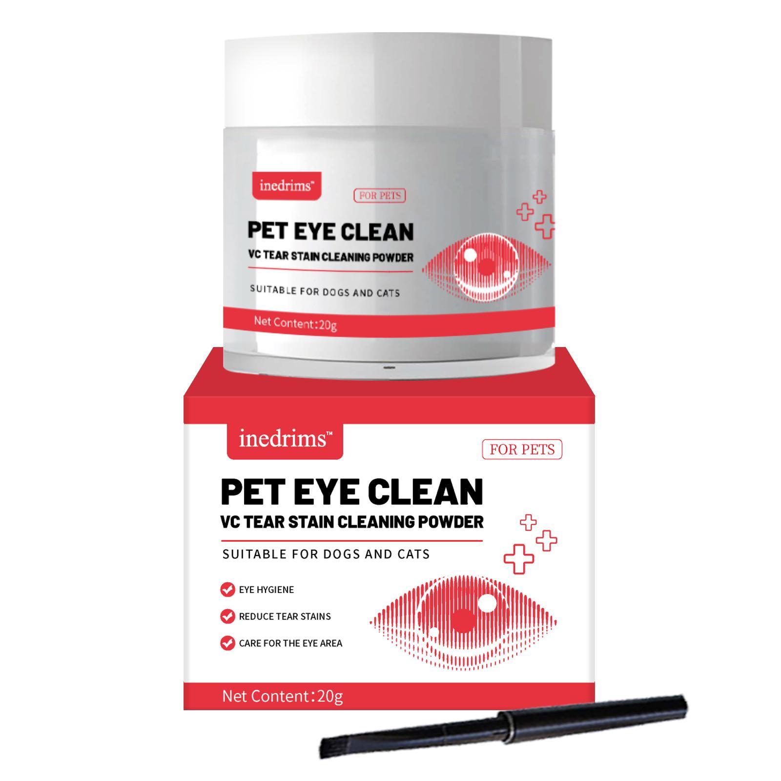 HKM-1248061 Pet Tear Stain Removal Powder for Gentle Eye and Fur Care, Natural Formula for Brightening and Cleaning