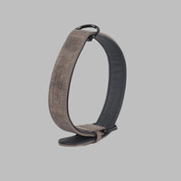 HKM-1248189 Adjustable PU Leather Pet Collar in Dark Green, Dark Blue, Wine Red, Nude Pink, Brown, and Gray