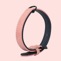 HKM-1248189 Adjustable PU Leather Pet Collar in Dark Green, Dark Blue, Wine Red, Nude Pink, Brown, and Gray