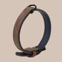 HKM-1248189 Adjustable PU Leather Pet Collar in Dark Green, Dark Blue, Wine Red, Nude Pink, Brown, and Gray