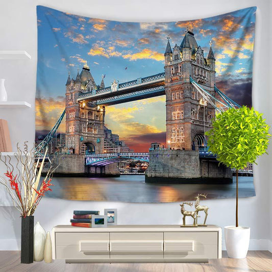 HKM-124819 Fashion Tapestry Wall Hanging - Size Options: 150CM x 130CM & 150CM x 200CM - Lightweight Polyester with Sun Protection