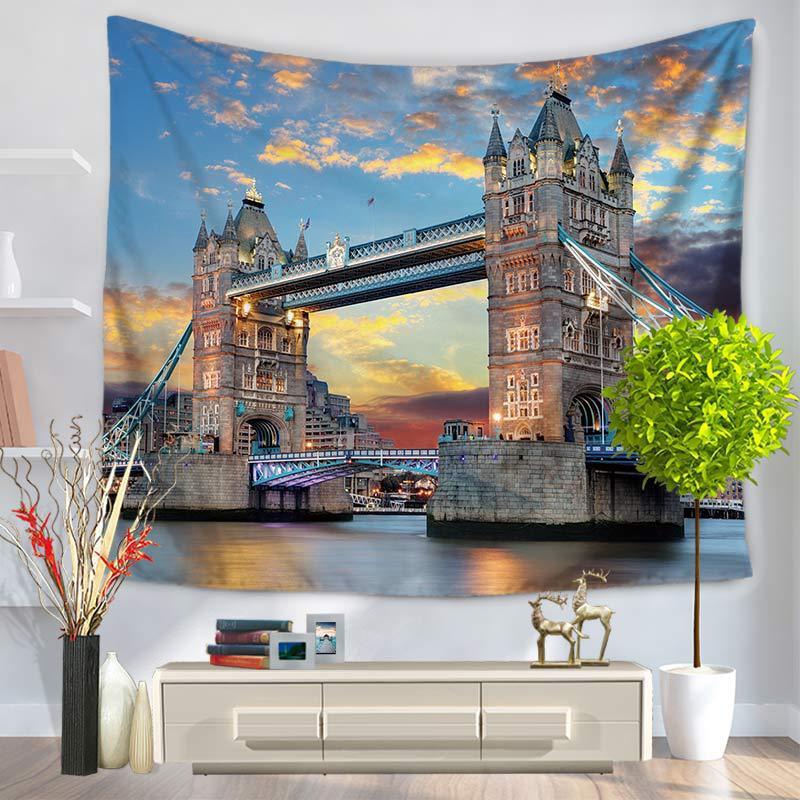 HKM-124819 Fashion Tapestry Wall Hanging - Size Options: 150CM x 130CM & 150CM x 200CM - Lightweight Polyester with Sun Protection