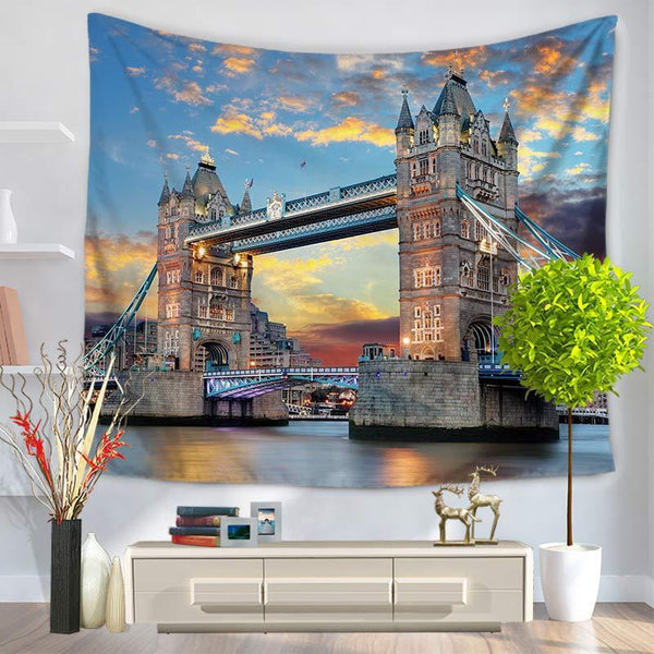 HKM-124819 Fashion Tapestry Wall Hanging - Size Options: 150CM x 130CM & 150CM x 200CM - Lightweight Polyester with Sun Protection