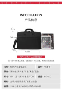 HKM-124819 Stylish Waterproof Laptop Bag for 14-17.3 Inch Computers - Ideal for Business and Office Use