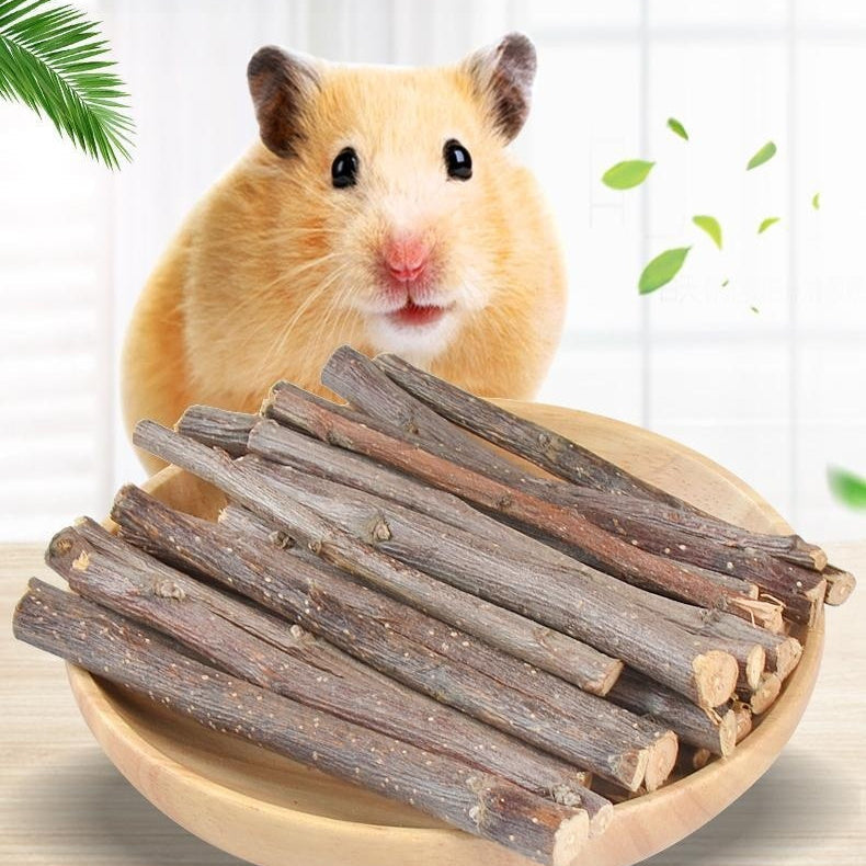 HKM-1248829 Natural Wood Hamster Chewing Toy - Teeth Cleansing Branch Snacks 50G