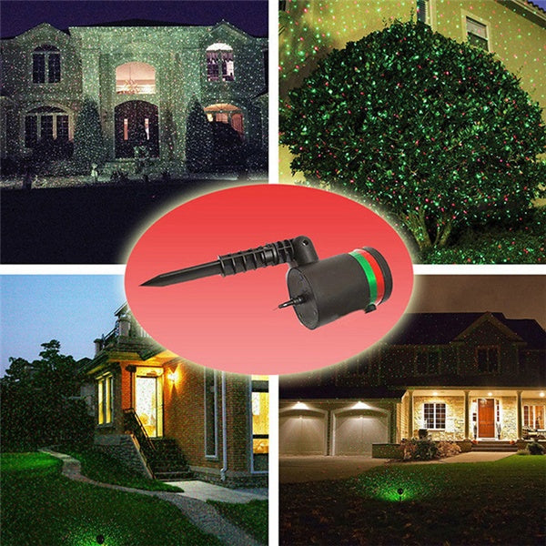 HKM-124883 Mini Laser Christmas Projection Light for Courtyards and Villas, IP44 Waterproof, Starry Effect