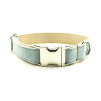 HKM-1249981 Light Blue Denim Dog Leash with Adjustable Collar - Multiple Sizes Available