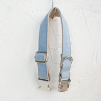 HKM-1249981 Light Blue Denim Dog Leash with Adjustable Collar - Multiple Sizes Available
