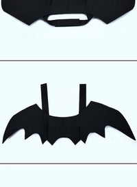 HKM-1250749 Transformative Bat Wings Costume for Small Dogs and Cats in Black Felt Cloth