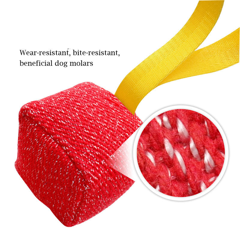 HKM-1251005 Durable Interactive Dog Biting Pillow with Comfortable Rope Handle for Training