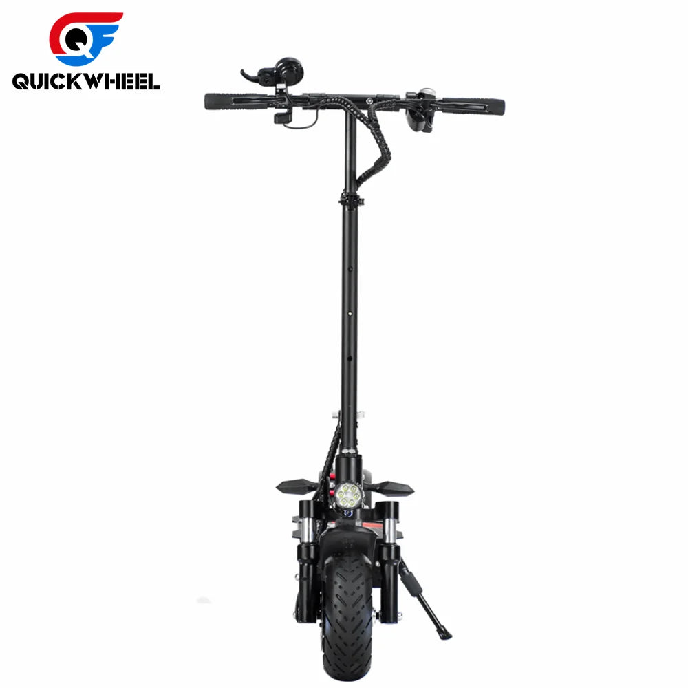 HKM-125139 52V 10-Inch Electric Scooter with Dual Motor, Foldable Design, Full Suspension, 40-50km Range, Waterproof, High Payload Capacity