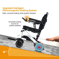 HKM-125139 Electric Motorized Wheelchair Model D23 with Removable Battery and Aluminum Alloy Frame, Max Load 120 kg, Speed 6 km/h