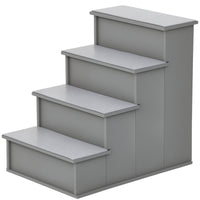 HKM-1251645 Small Pet Stairs with Cushioned Cover, 15.75" L x 23.25" W x 21.25" H, Versatile for Couch or Bed Use