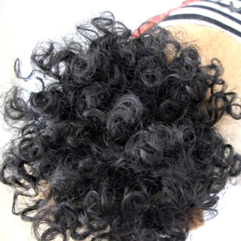 HKM-1252029 Pet Funny Wig Headgear in Black Explosive, Red Explosive, and Ruth Braid Styles
