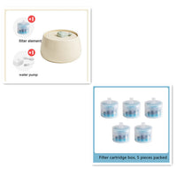 HKM-1252157 Ceramic Automatic Circulation Filtration Water Dispenser in Beige & Retro Green
