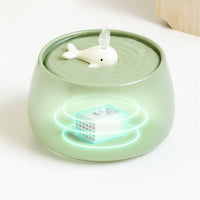 HKM-1252157 Ceramic Automatic Circulation Filtration Water Dispenser in Beige & Retro Green