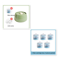HKM-1252157 Ceramic Automatic Circulation Filtration Water Dispenser in Beige & Retro Green