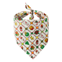 HKM-1253565 Pet Dog Christmas Print Triangle Scarf - Seasonal Styles in Cotton for Festive Pets