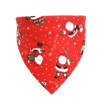 HKM-1253565 Pet Dog Christmas Print Triangle Scarf - Seasonal Styles in Cotton for Festive Pets