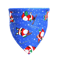 HKM-1253565 Pet Dog Christmas Print Triangle Scarf - Seasonal Styles in Cotton for Festive Pets